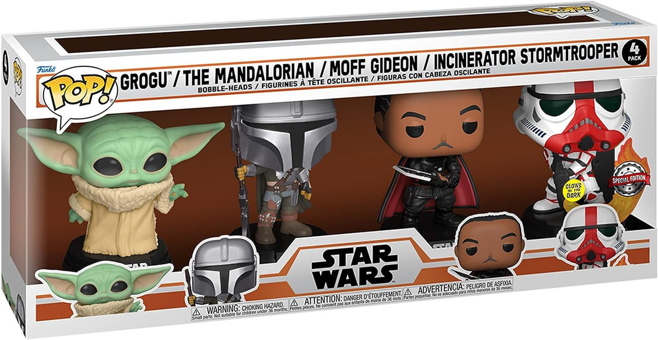 Funko Pop! Star Wars The Mandalorian Bobble-Head 4 Pack 2021