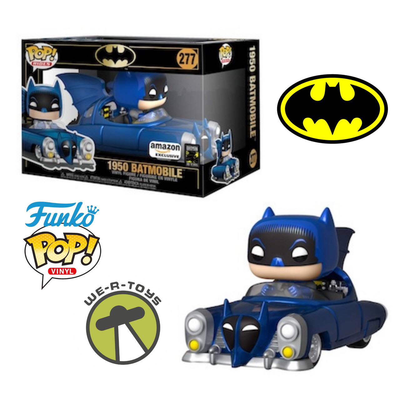 Funko Pop! Rides 277 Batman 80 Years Blue Metallic 1950 Batmobile