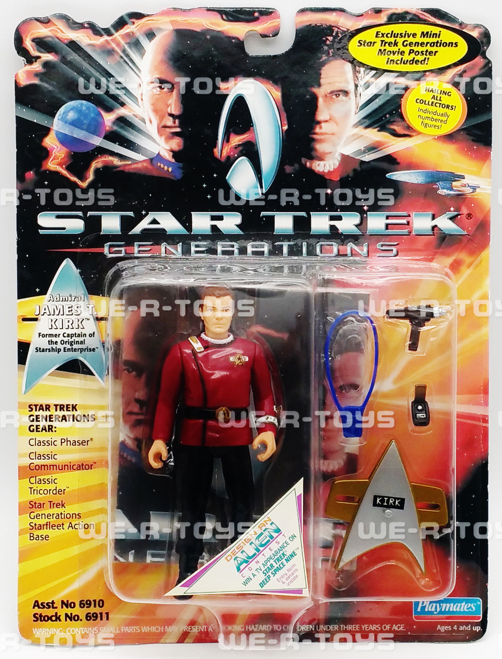 Star Trek Generations James Kirk Action Figure Playmates 1994