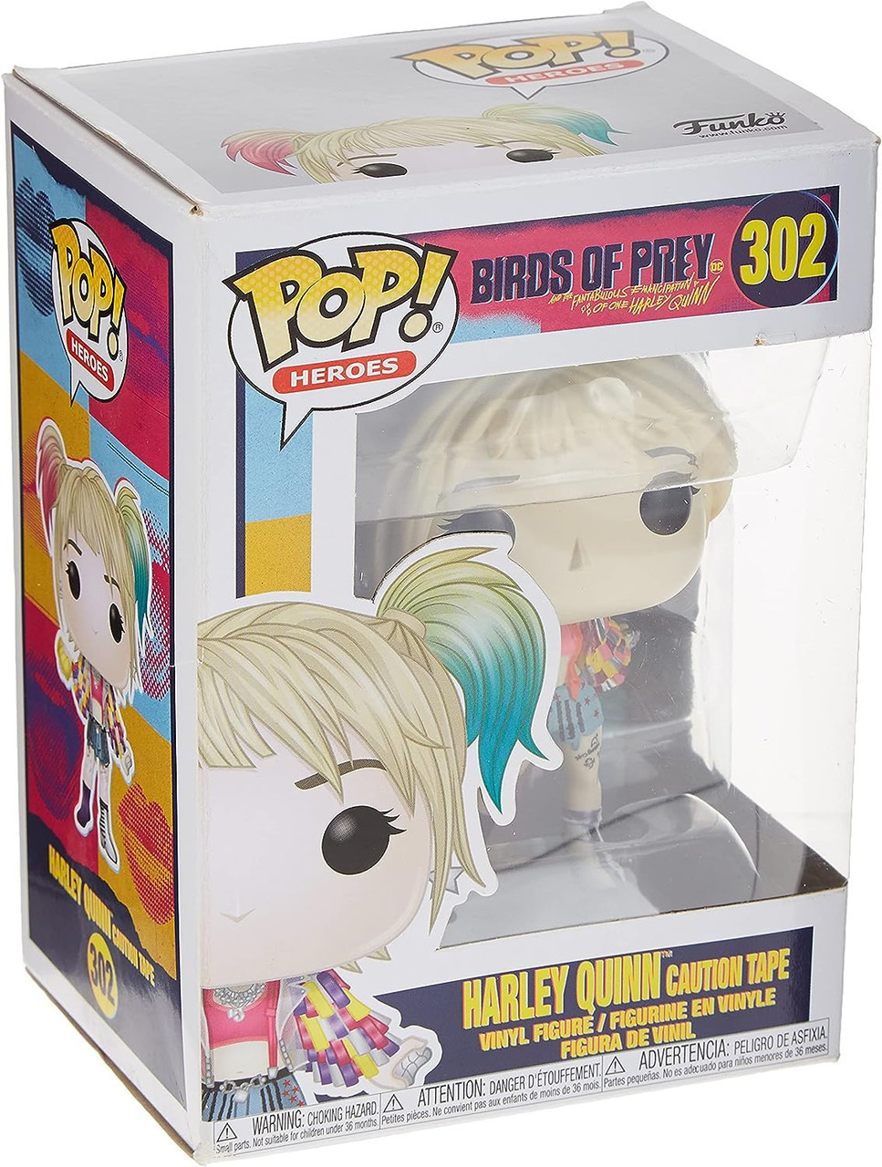 Funko Pop! Heroes 302 Birds of Prey Harley Quinn Caution Tape Vinyl Figure  2019