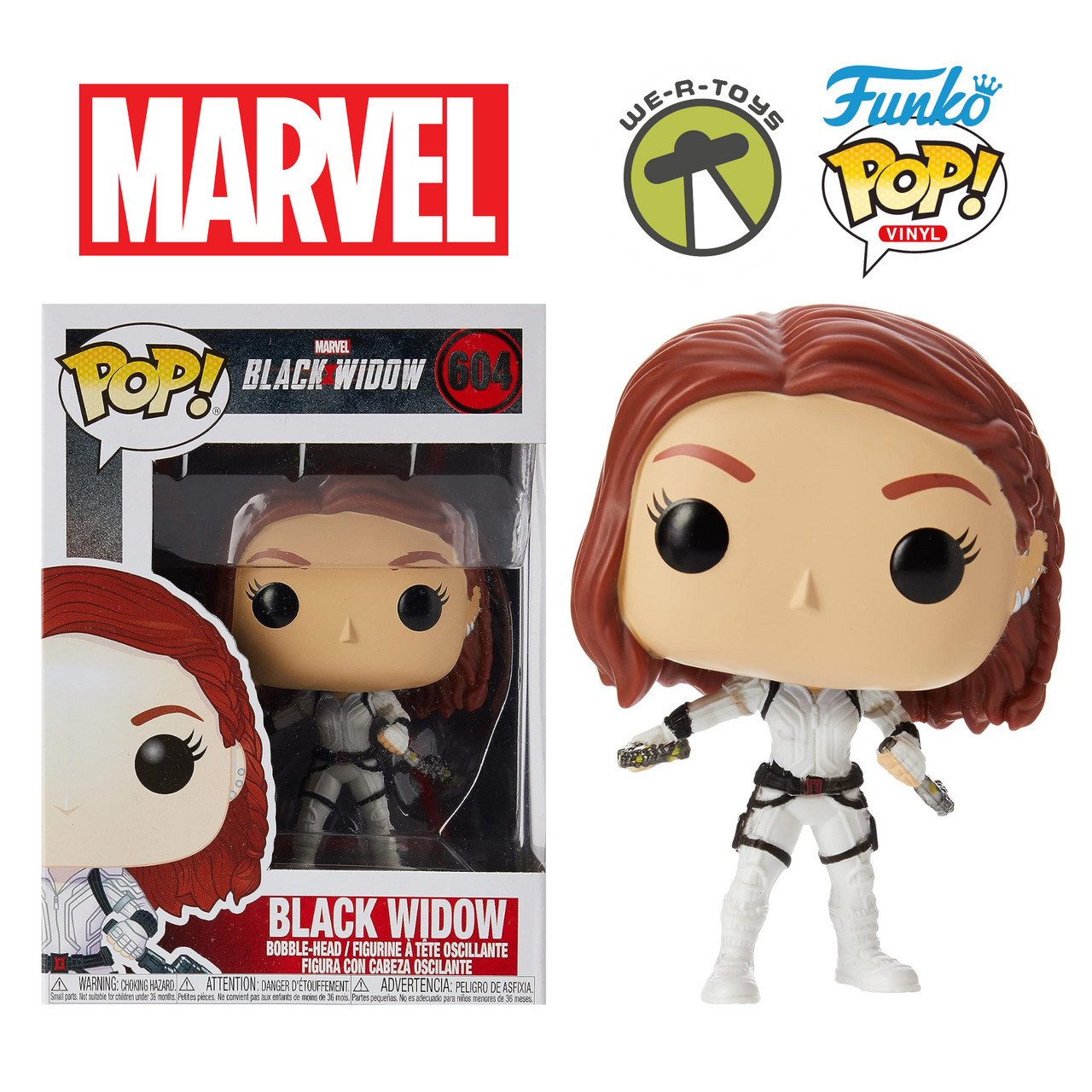 Funko Pop! Marvel 604 Black Widow in White Suit Vinyl Bobble