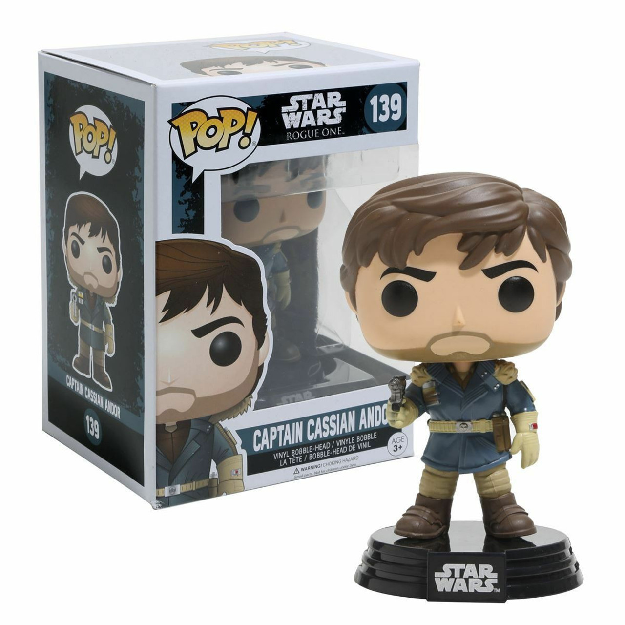 Funko Pop! Star Wars 139 Rogue One Captain Cassian Andor Vinyl Bobblehead  Figure