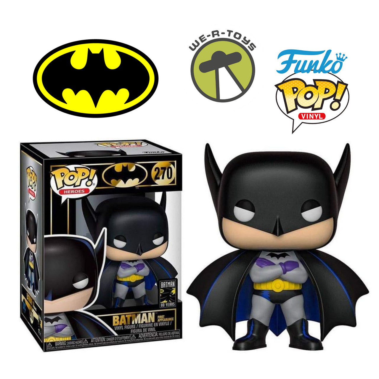 Funko Pop! Heroes 270 Batman First Appearance Vinyl Figure Batman 80 Years  2019 - We-R-Toys