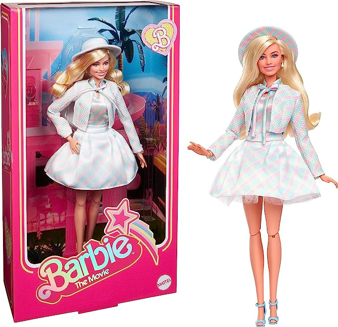BARBIE THE MOVIE Collectible Doll Margot Robbie as Barbie in Gold Disco