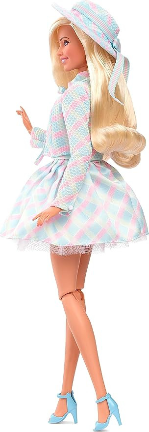 Barbie The Movie Doll, Margot Robbie as Barbie Doll With Blue Plaid Matching Set - We-R-Toys Barbie The Movie Doll, Margot Robbie as Barbie Doll With Blue Plaid Matching Set - We-R-Toys