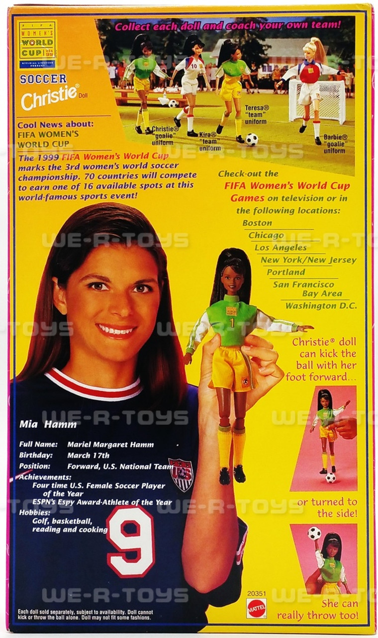 Mattel Soccer Kira Barbie 1998 Edition Womens World Cup FIFA for sale  online