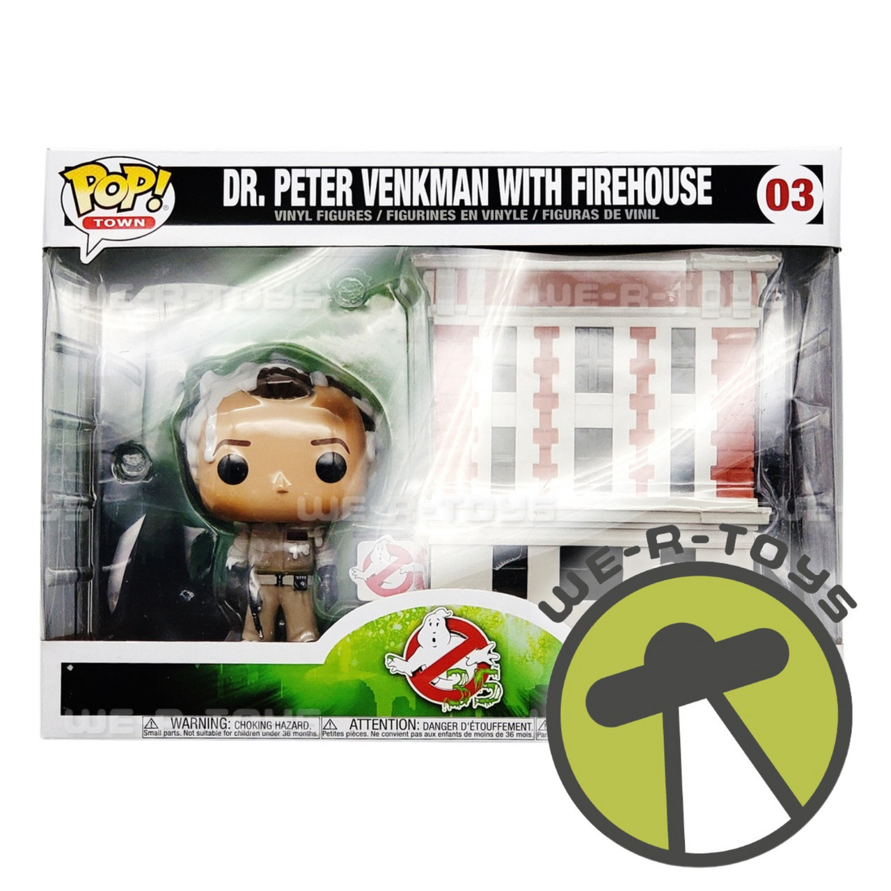 Funko Pop! Town Ghostbusters #03 Dr. Peter Venkman with Firehouse NRFB