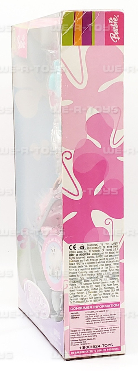 Barbie Posh Pets Kitten Style Doll Set Mattel 2003 #B5748