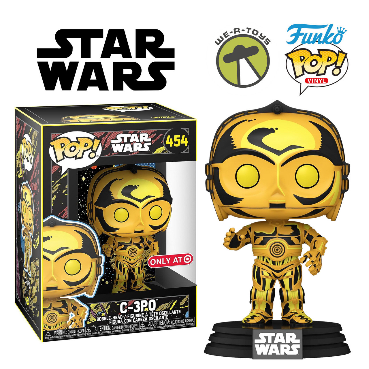 Funko Pop! Star Wars 454 C-3PO Retro Series Target Exclusive Bobble-Head  Figure