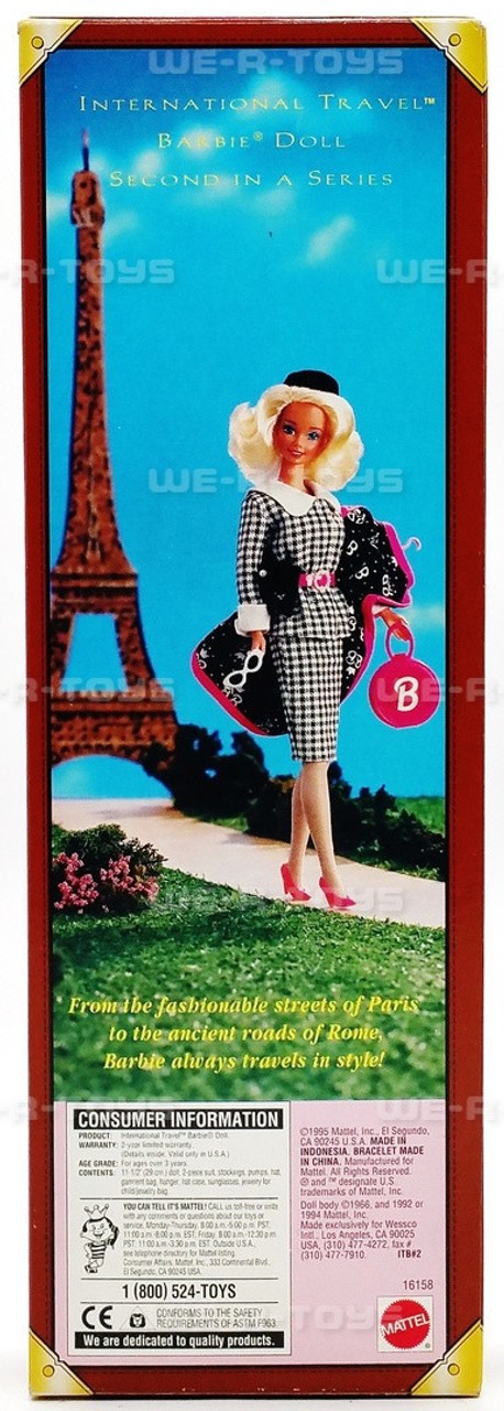 Barbie International Travel Doll 2nd in Series 1995 Mattel 16158