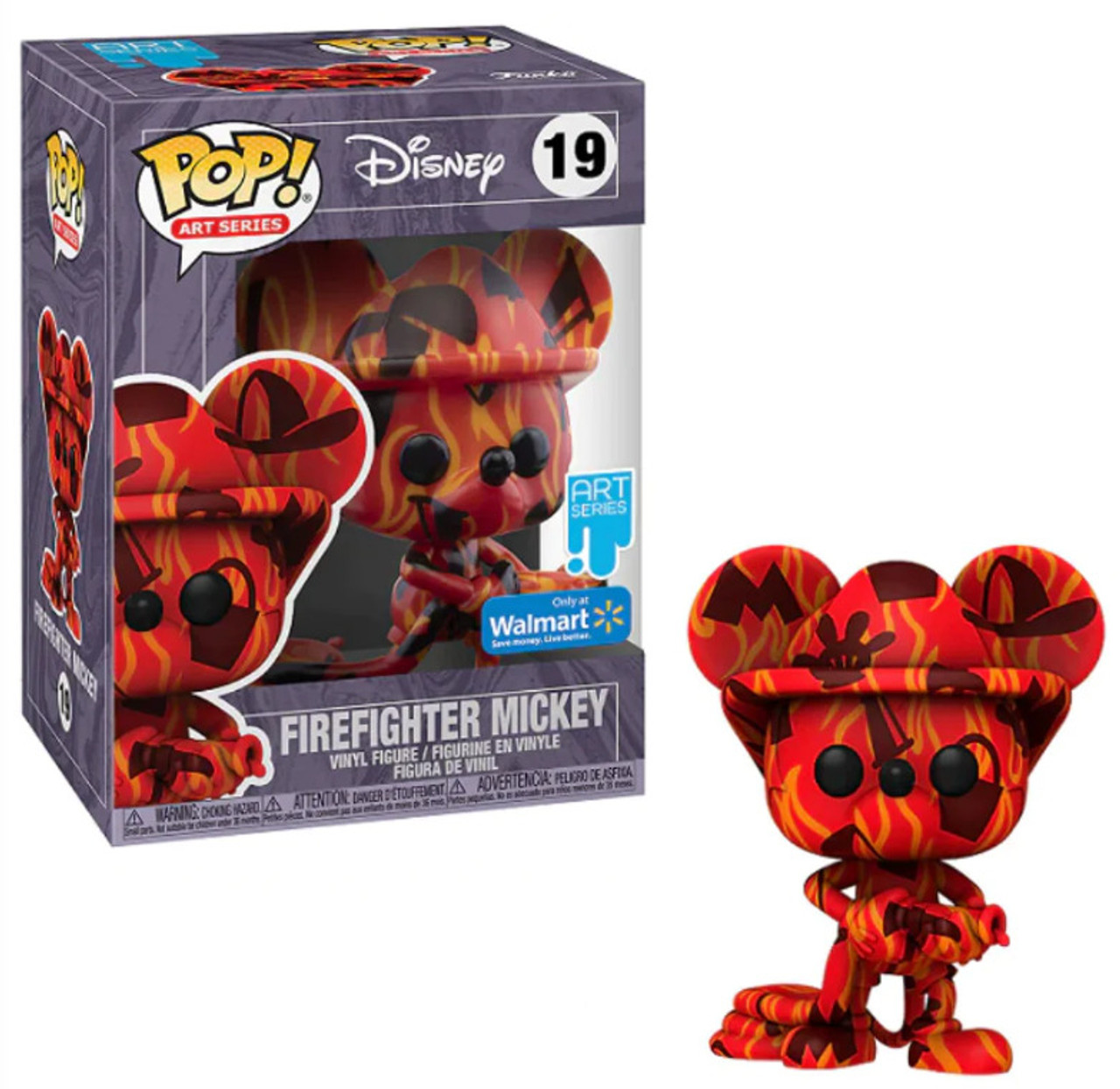 Funko Pop Disney 19 Art Series Firefighter Mickey Walmart Exclusive Vinyl  Figure