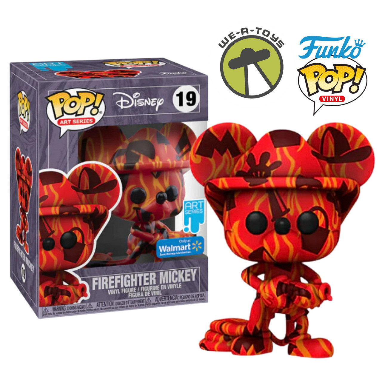 Funko Pop Disney 19 Art Series Firefighter Mickey Walmart Exclusive Vinyl  Figure