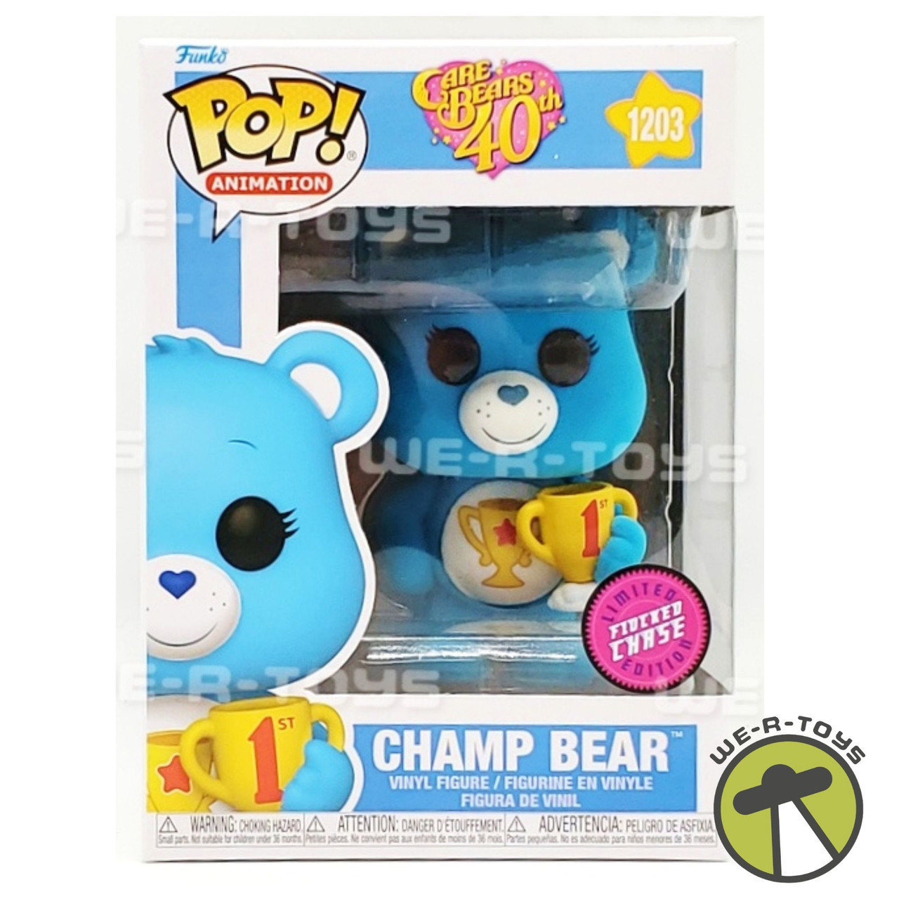 BISOUNOURS 40TH Funko pop CHAMP BEAR 1203 Flocked Chase Edition