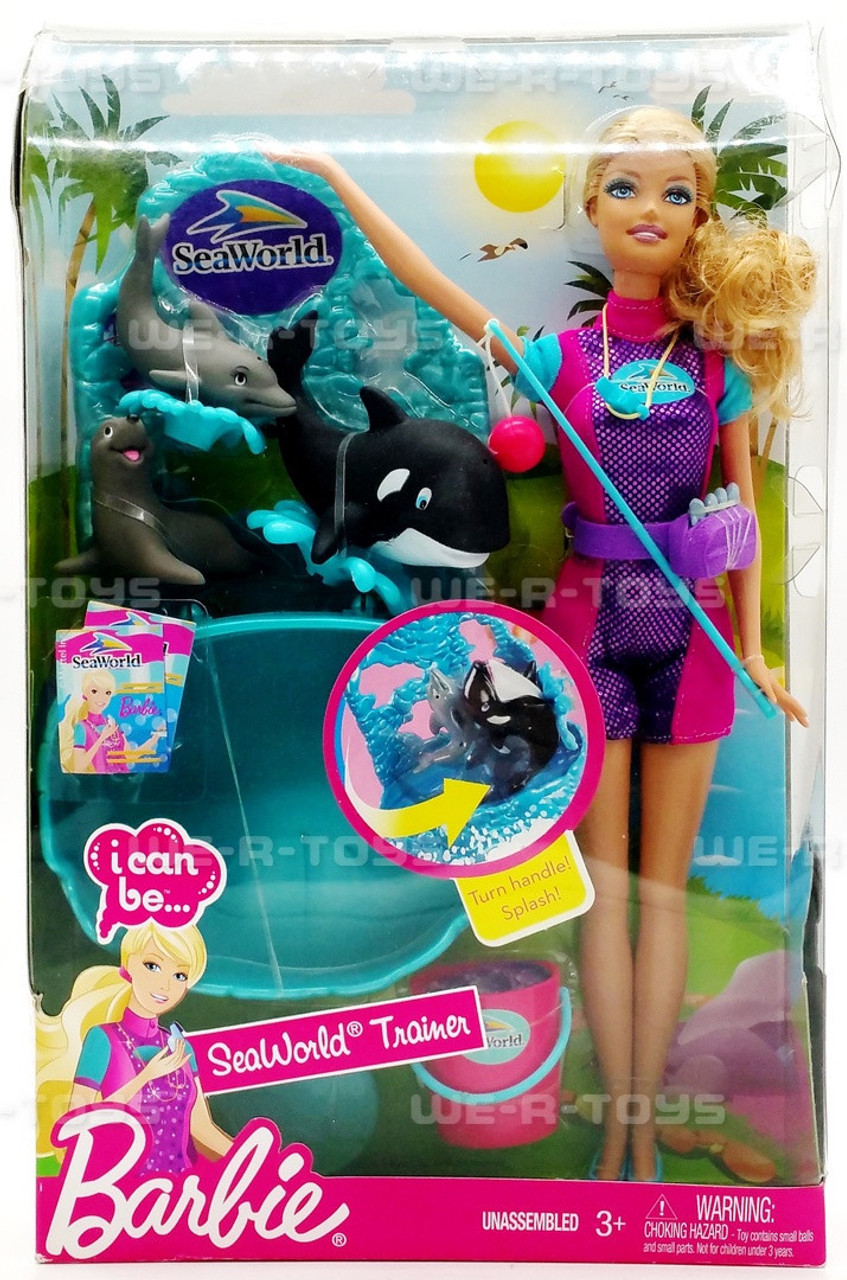Barbie I Can Be SeaWorld Trainer Doll Play Set