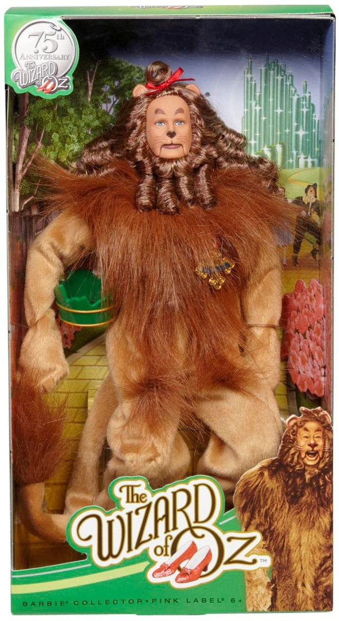 Barbie Collector Wizard of Oz Cowardly Lion Doll Pink Label 2013 Mattel  BJV25