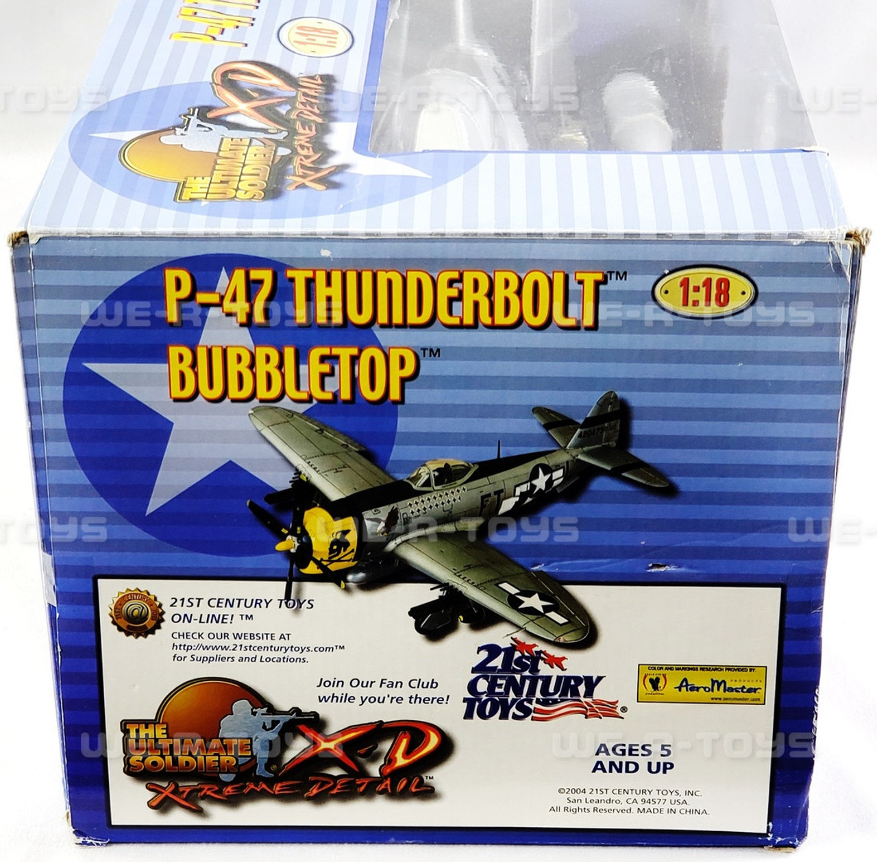 The Ultimate Soldier Eagle P-47 Thunderbolt Bubbletop WWII Plane W/ Pilot  NRFB