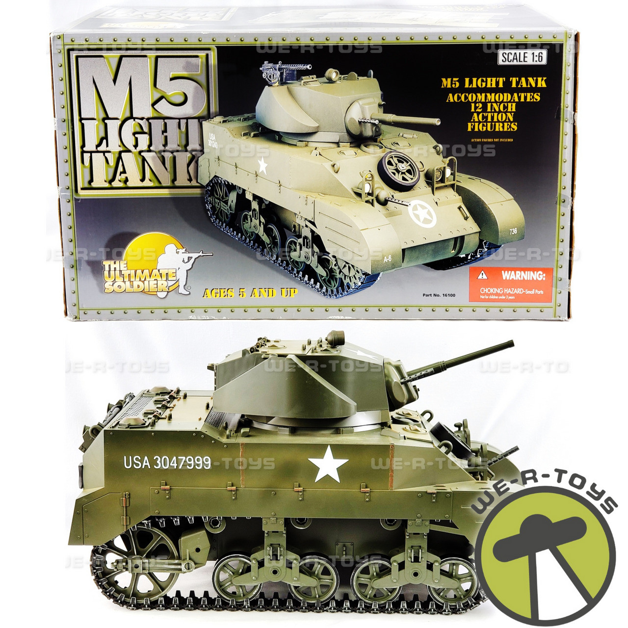 The Ultimate Soldier USA M5 Light Tank No. 16100 USED - We-R-Toys