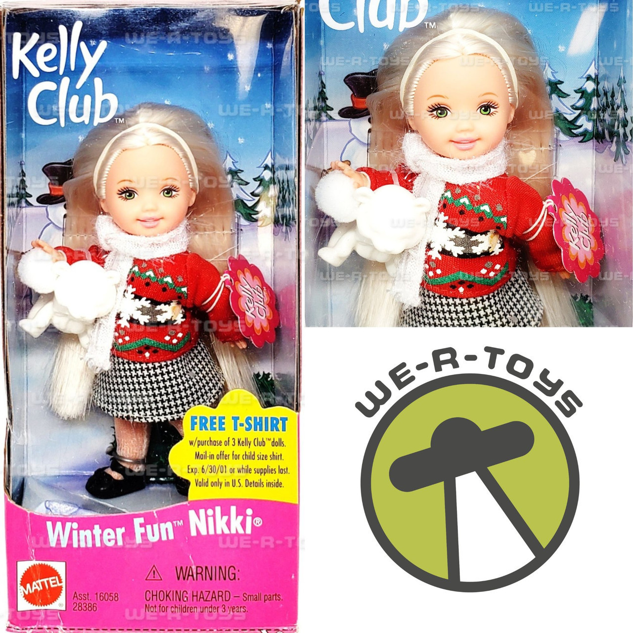 Barbie Kelly Club Winter Fun Nikki Doll 2000 Mattel #28386 NEW - We-R-Toys