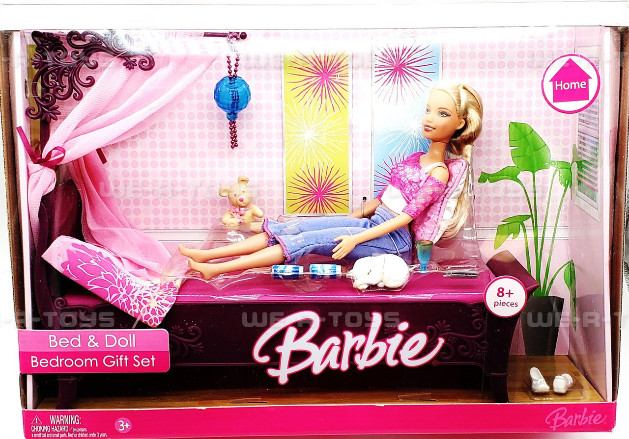 Barbie Bed & Doll Bedroom Gift Set 2006 Mattel #L0060 NEW