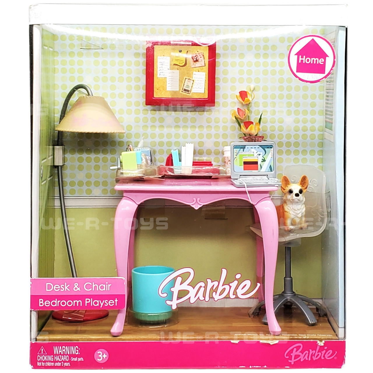 Barbie Desk & Chair Bedroom Playset W/ Accessories 2006 Mattel
