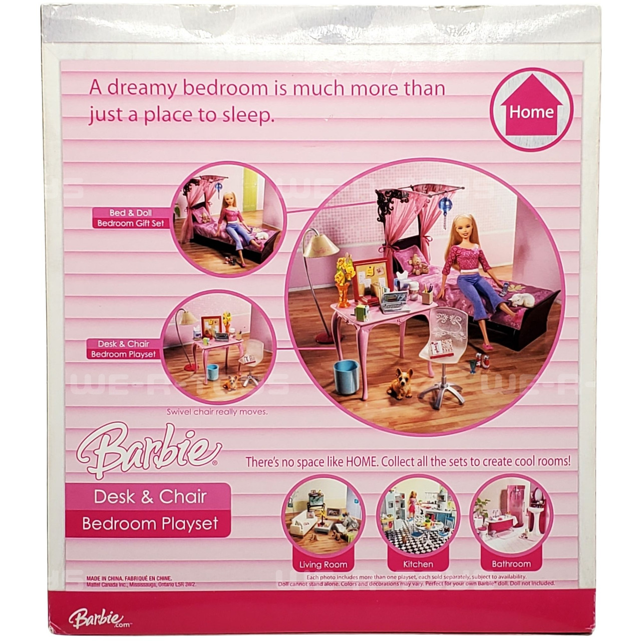 Barbie Desk Chair Bedroom Playset W/ Accessories 2006 Mattel