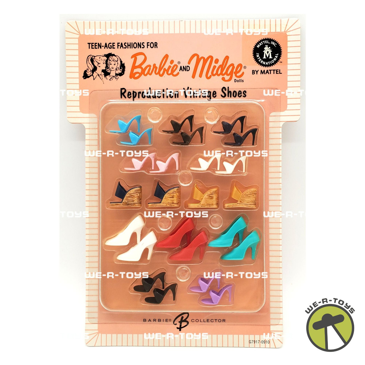 Barbie and Midge Reproduction Vintage Shoes Pack of 12 2004 Mattel