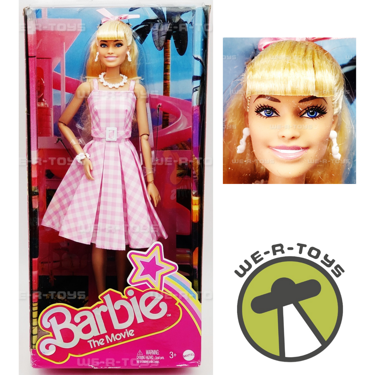 barbie movie pink gingham dress doll Barbie The Movie 11.5" Doll in Gingham Dress HPJ96