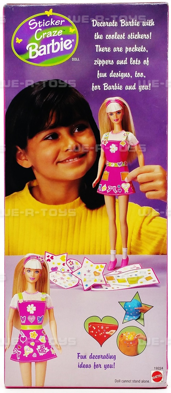 Sticker Craze Barbie Doll w Stickers 1997 Mattel 19224