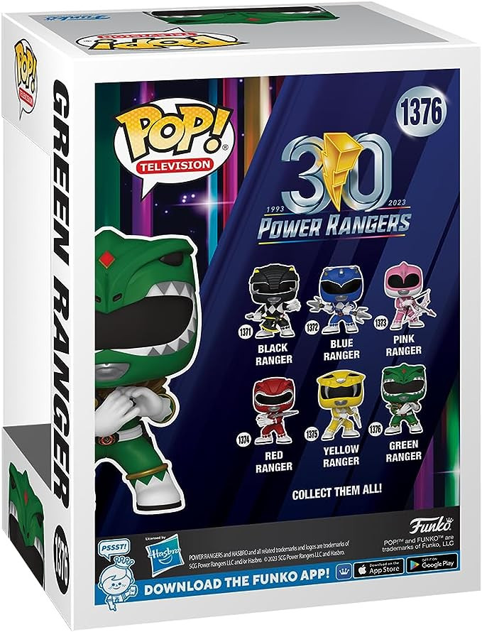Funko Power Rangers Mini Funko Pop! TV: Mighty Morphin Power Rangers 30th Anniversary - Green ...