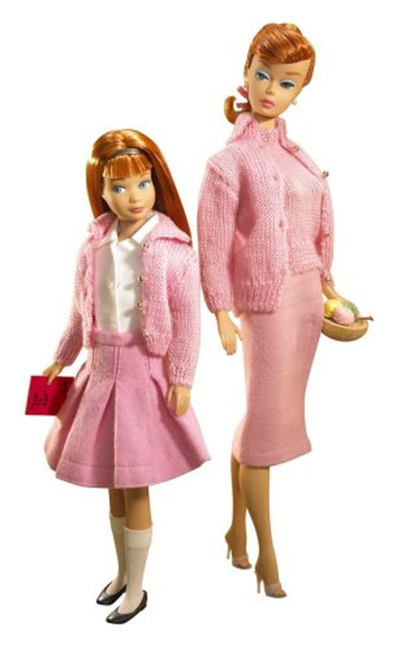 Barbie Collector Barbie & Skipper Knitting Pretty Vintage Set 2007 Mattel  K7967