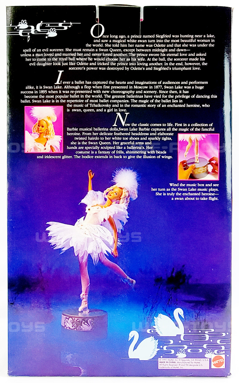 Barbie Swan Lake First in Series of Musical Ballerina Dolls 1991 Mattel 1648