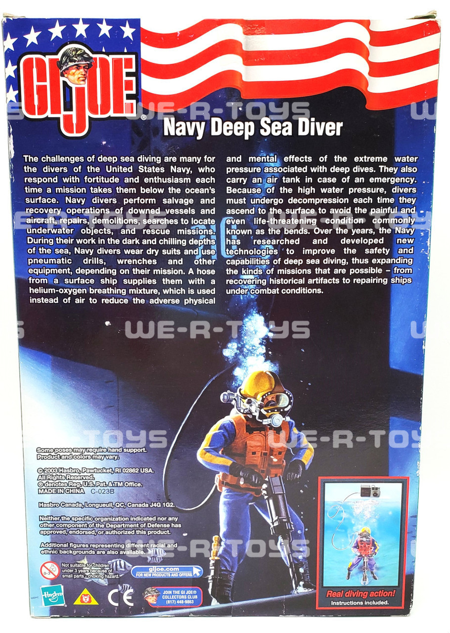 G.I. Joe Navy Deep Sea Diver Figure Real Diving Action #81882