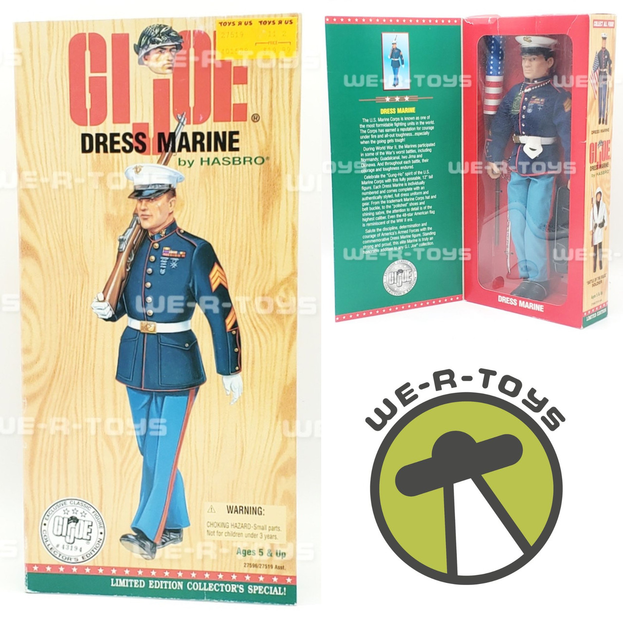 gi joe marine dress blues Dress Marine 12" 8644 (Vintage GI Joe, Hasbro) SEALED| Bitz & Buttons
