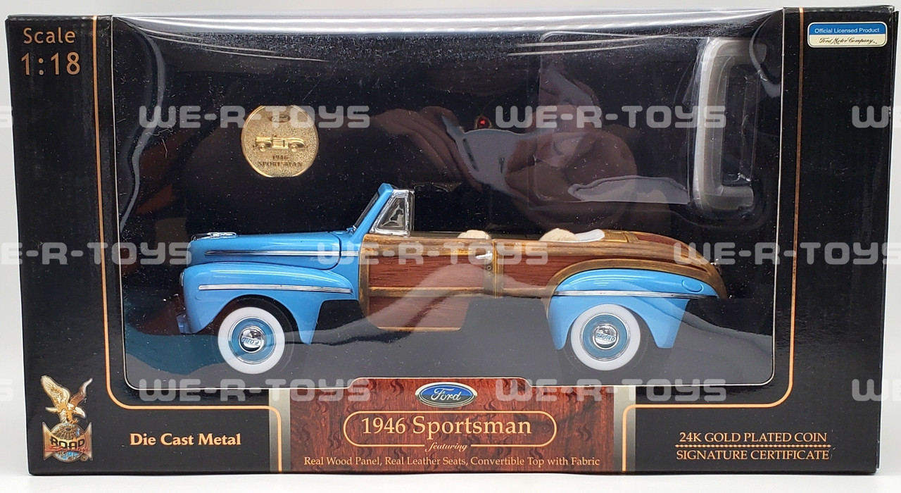 Road Signature Die Cast Ford 1946 Sportsman with 24k Plated Coin