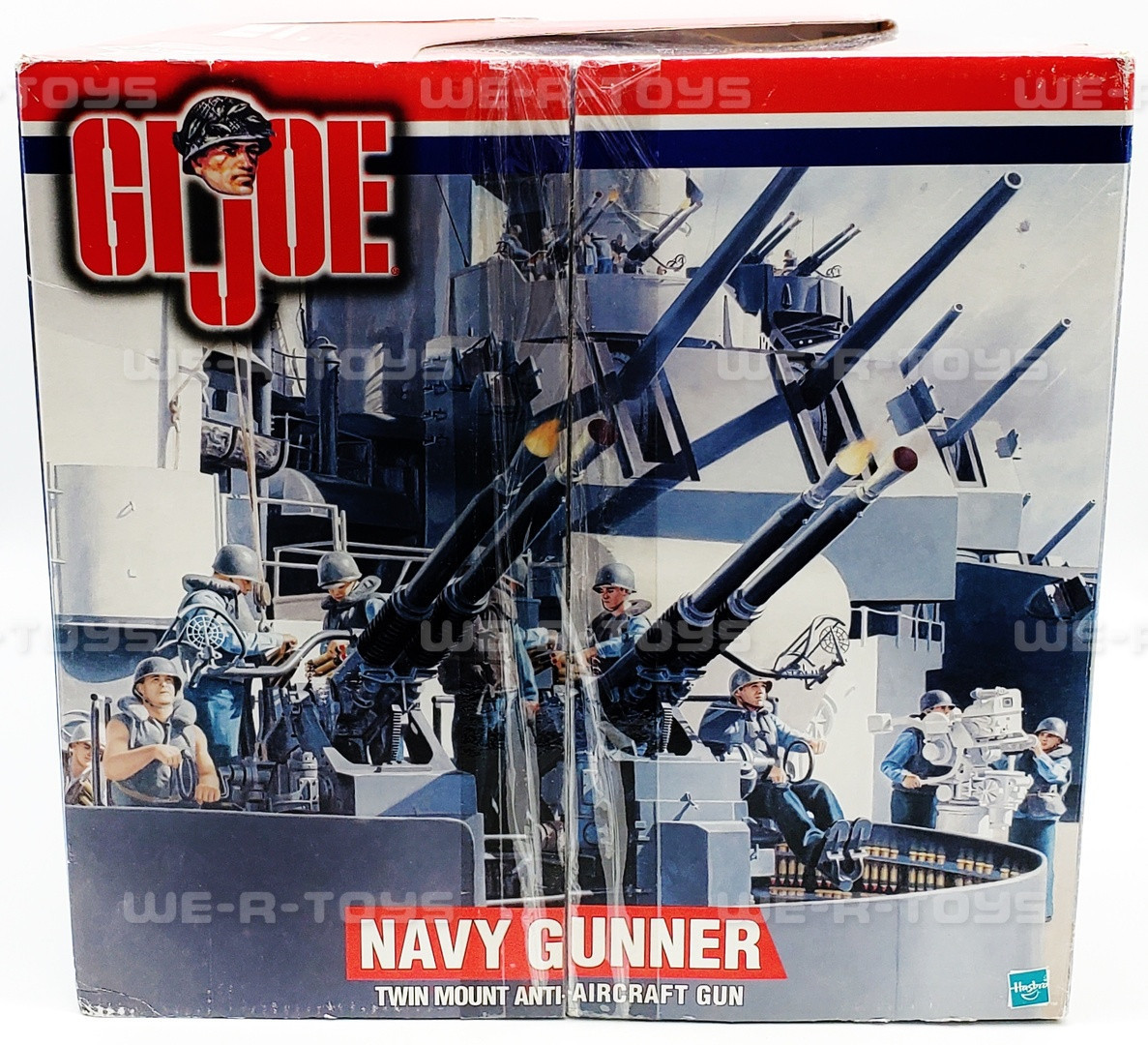 GI Joe Blond Navy Gunner With Twin Mount Anti-Aircraft Gun White