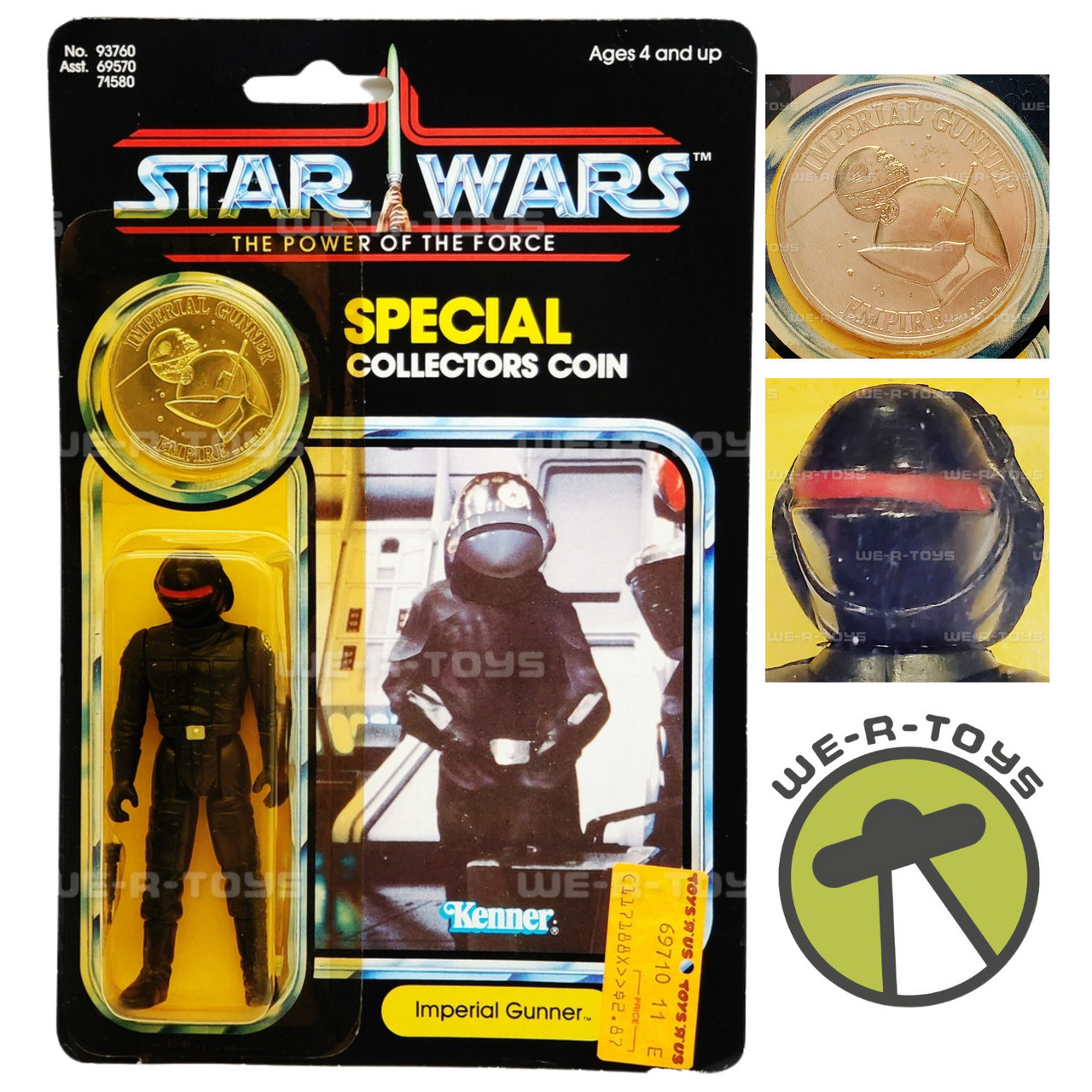 Star Wars POTF Imperial Gunner Action Figure 92 Back 1984 w/ Coin