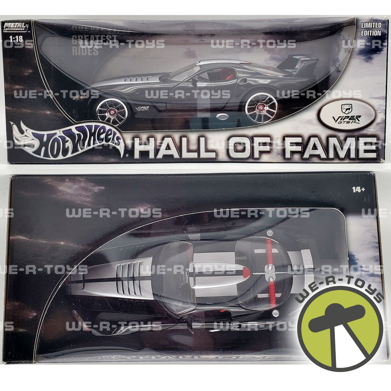 Hot Wheels Hall of Fame Black Viper GTSR Metal Collection 1:18