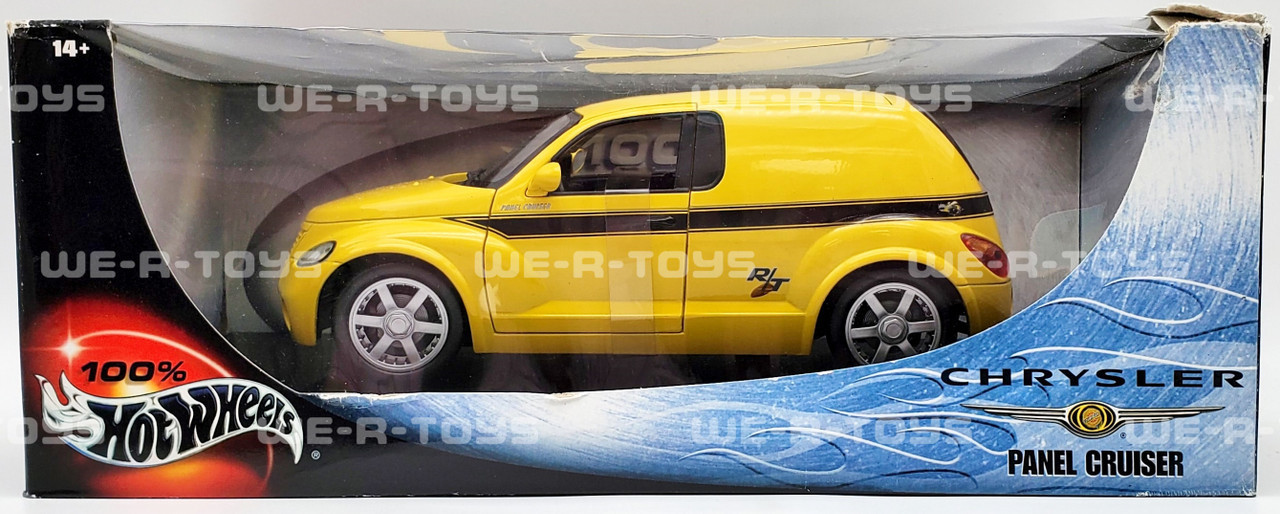 Hot Wheels 100% 1:18 Scale Yellow Chrysler Panel Cruiser #54578 Mattel 2001  NRFB