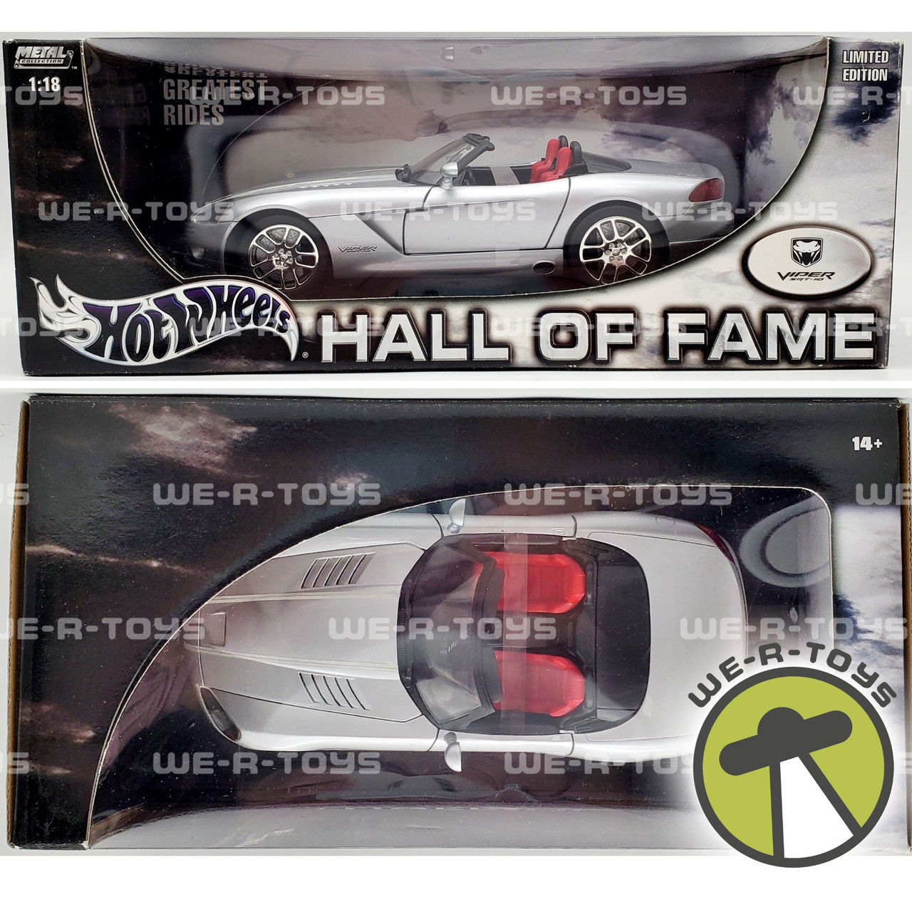 Hot Wheels Hall of Fame Silver Viper SRT-10 Metal Collection 1:18