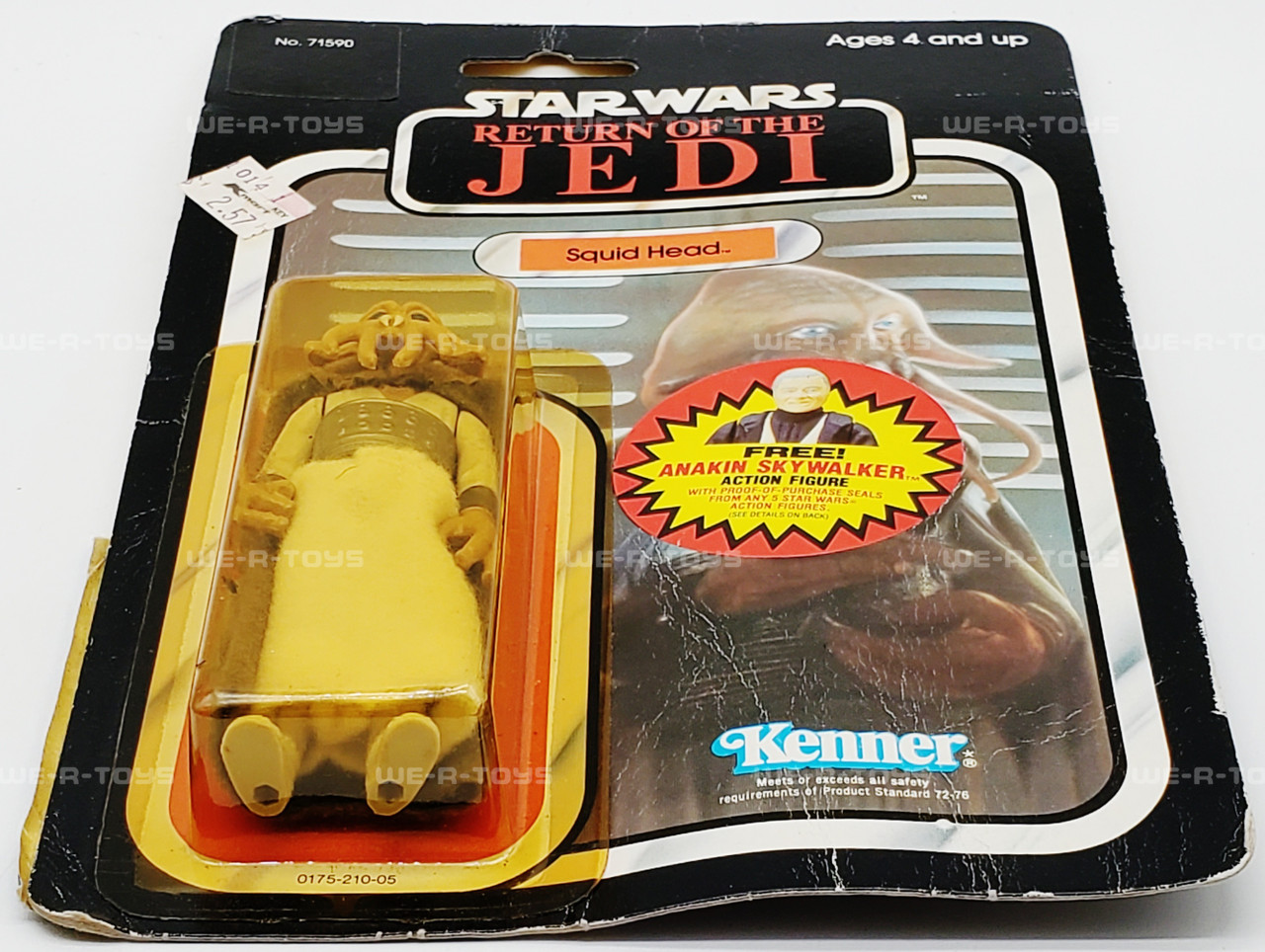 Star Wars ROTJ Squid Head Action Figure 77 Back 1984 Kenner No