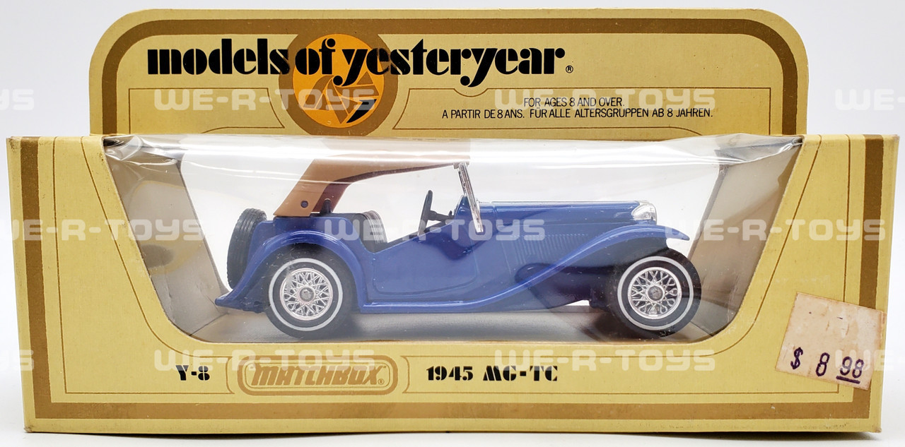 Models of Yesteryear 1945 MG-TC Matchbox Y-8 1:35 Scale 1978 Lesney  Products NEW
