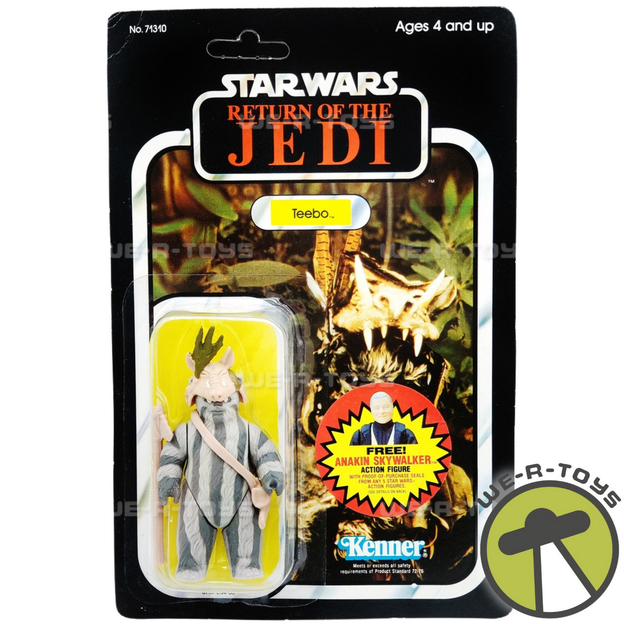 Star Wars ROTJ Teebo Action Figure 79 Back Unpunched Anakin Offer 