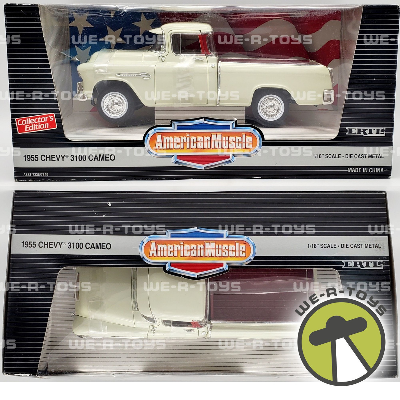 American Muscle 1955 Chevy 3100 Cameo White 1/18 Scale Vehicle 