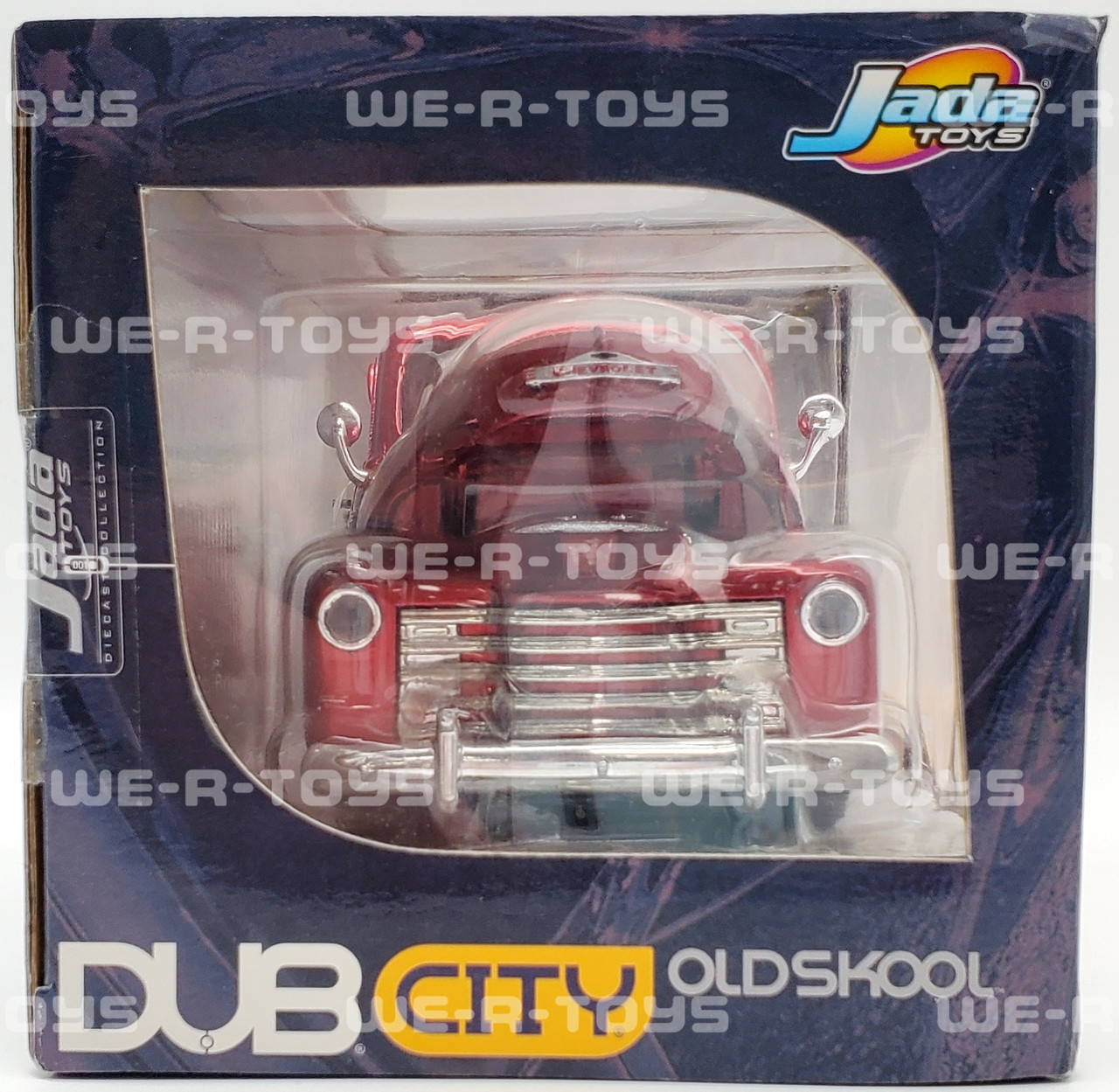 Dub City Old Skool 1951 Chevy Pick Up Red with Silver Flames Jada