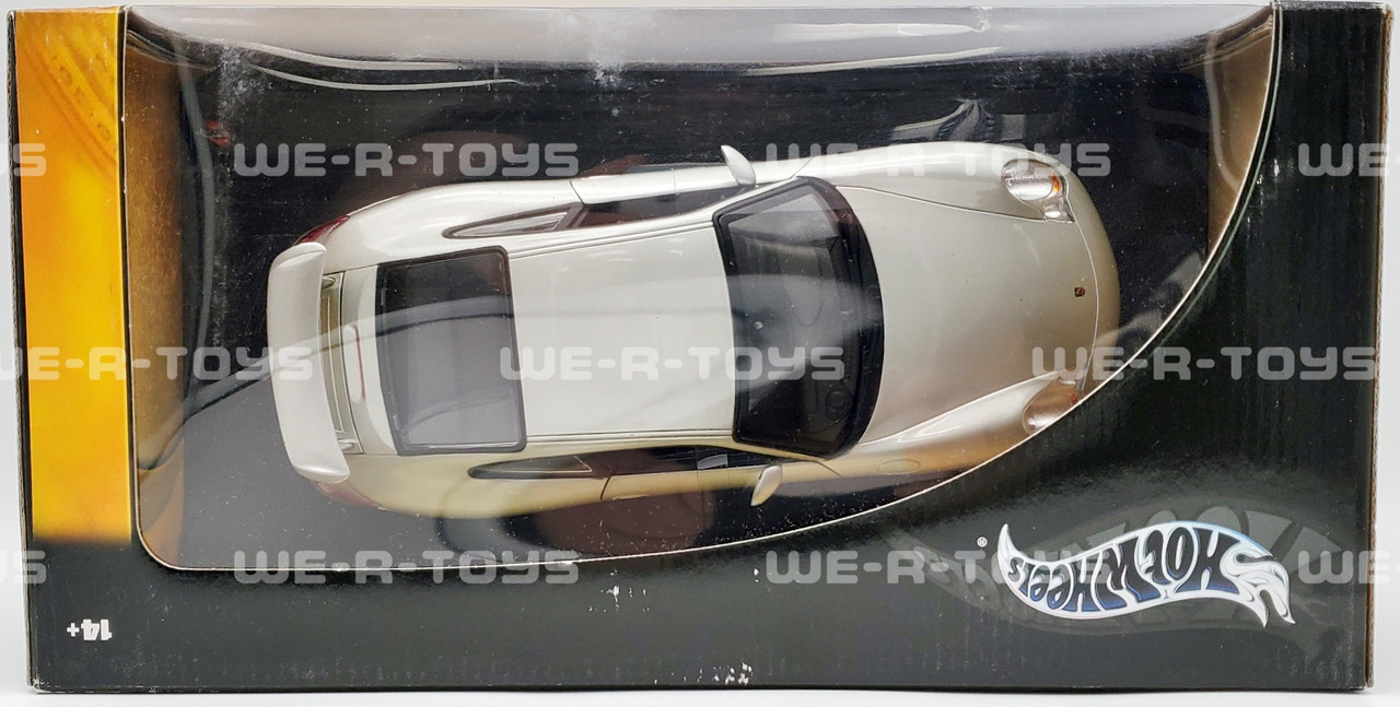 Hot Wheels Gold Edition Silver Porsche GT3 1:18 Scale Mattel