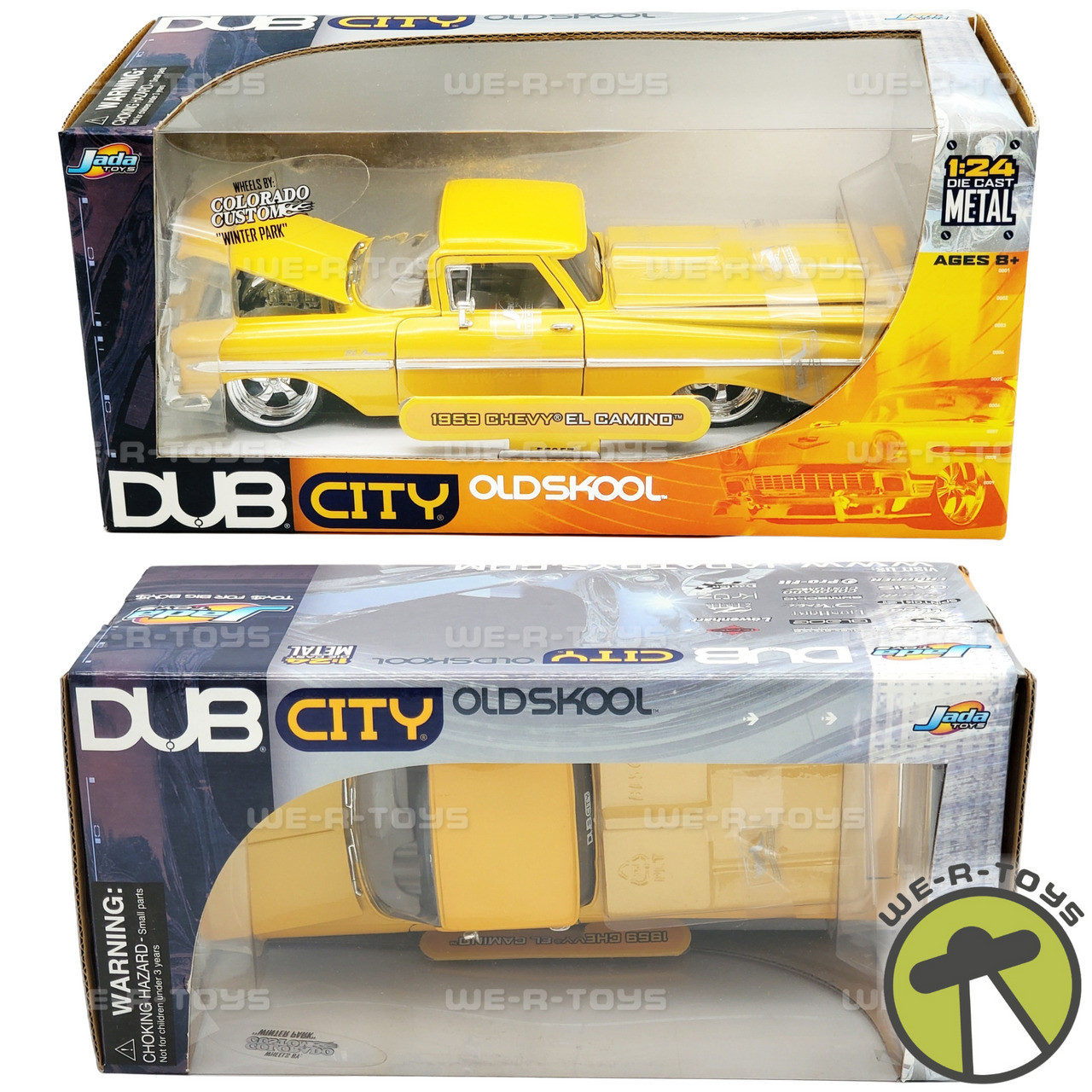 Dub City Old Skool Yellow 1959 Chevy El Camino Vehicle Jada Toys 2004 NEW