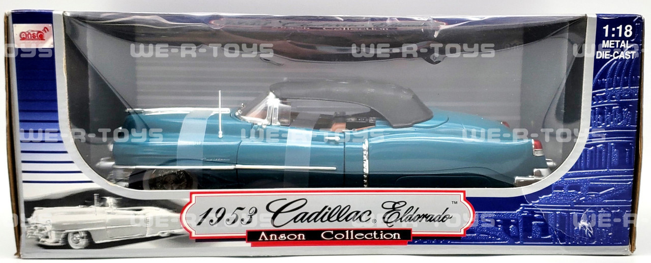 Anson Collection Blue 1953 Cadillac Eldorado 1:18 Scale Die Cast Vehicle  NRFB