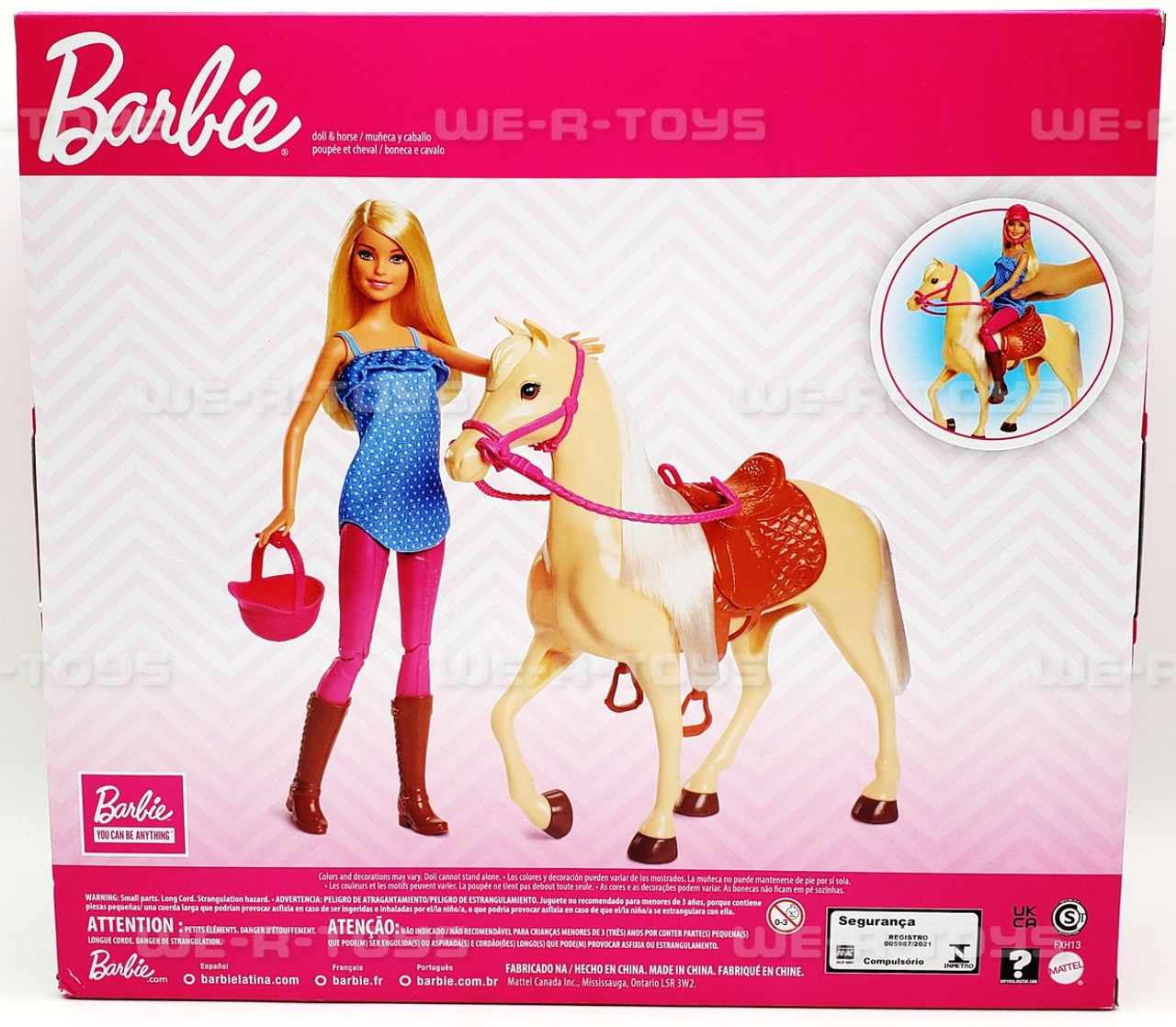 Barbie Doll and Horse Gift Set You Can Be Anything Series 2018 Mattel  #FXH13 NEW