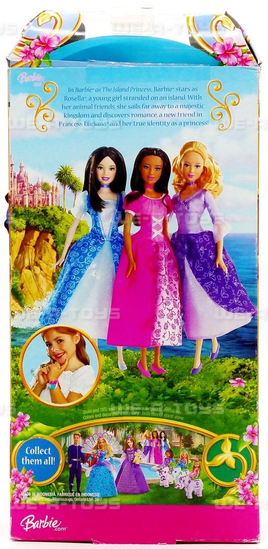 barbie the island princess dress Barbie as The Island Princess Brunette with Blue Dress Doll 2007 Mattel NEW