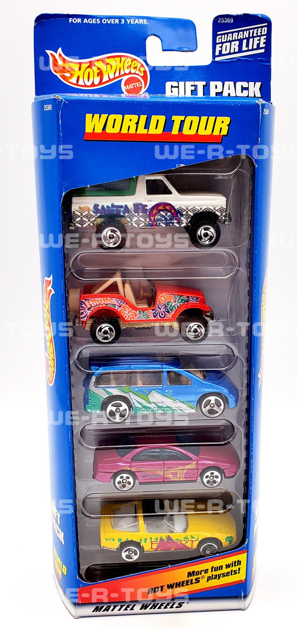 Hot Wheels Gift Pack World Tour Set of 5 Cars #25369 Mattel 1998